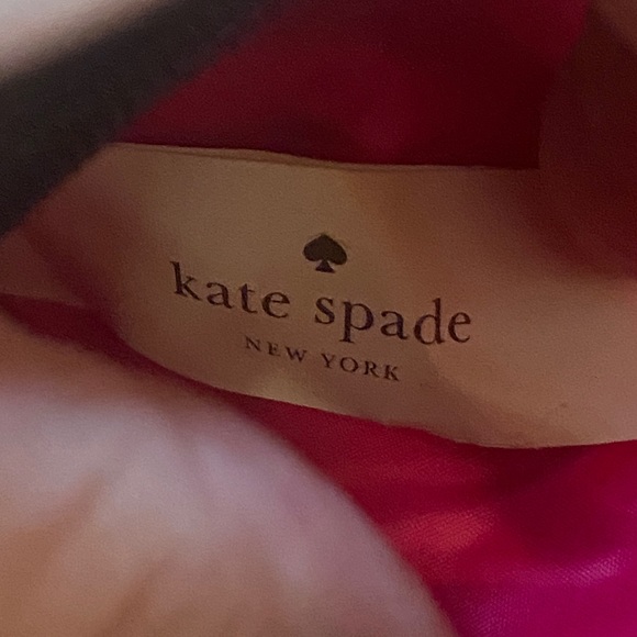 kate spade Black and White Polka Dot Cosmetic Bag with Pink Trim - Picture 9 of 9